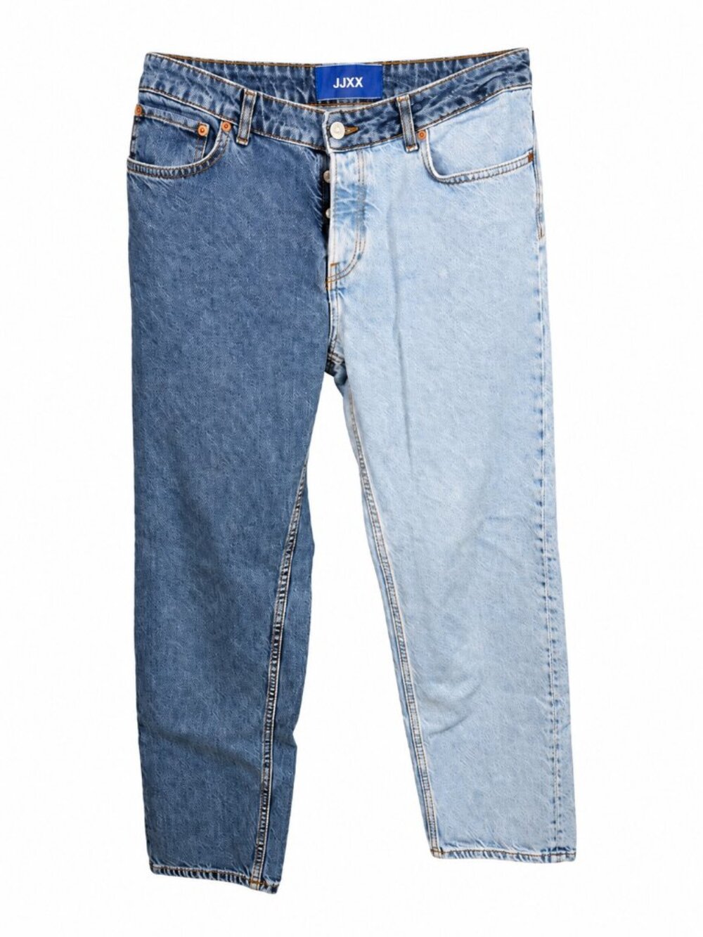 JJXX – Two-Tone Blue – Straight-Leg Jeans – W29 (28″ Inseam)